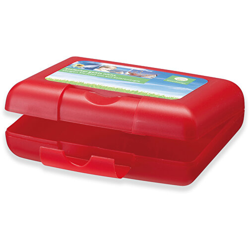 Lunchbox 'Comfort' , gefrostet rot, PP, 13,00cm x 5,30cm x 17,50cm (Länge x Höhe x Breite), Bild 1