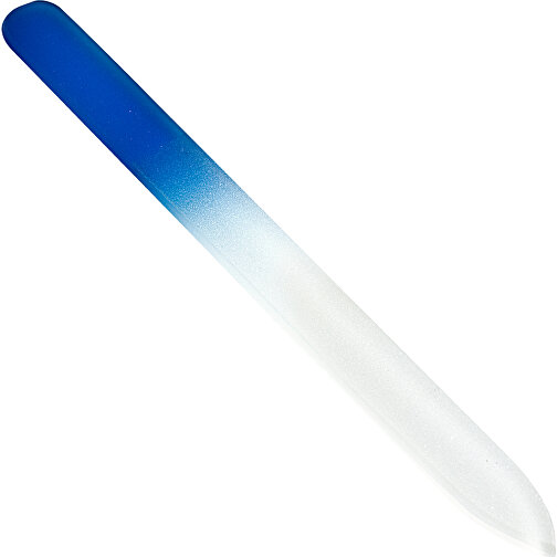 Premium-Glasnagelfeile, Geätzt - Blau Transparent , blau, Glas, 14,00cm x 0,30cm x 1,20cm (Länge x Höhe x Breite), Bild 1