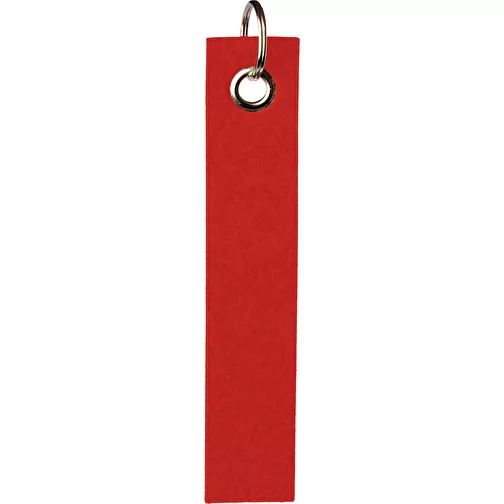 Porte-clés en feutre de polyester avec boucle Rectangle, Image 1