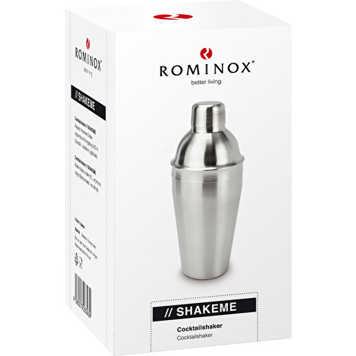 ROMINOX® Cocktailshaker // Shakeme , Edelstahl - seidenmatt gebürstet, 8,00cm x 21,00cm x 8,00cm (Länge x Höhe x Breite), Bild 3