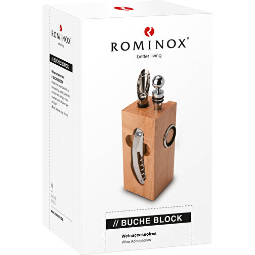ROMINOX® Boîte d accessoires pour le vin // Bloc de hêtre, Image 3