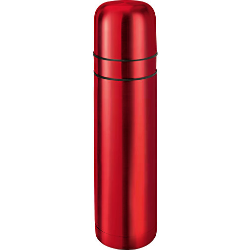 ROMINOX® Isolierkanne // Cup In Cup - Mit 2 Deckeln - Rot , rot, Edelstahl - farbig lackiert, Kunststoff, 8,00cm x 31,00cm x 8,00cm (Länge x Höhe x Breite), Bild 1