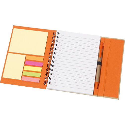 Notizbuch MAGNY , natur, orange, Papier, 18,00cm x 2,00cm x 13,60cm (Länge x Höhe x Breite), Bild 2