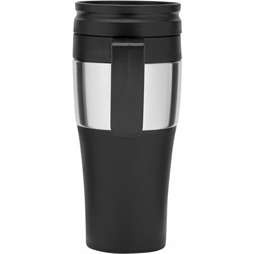 Isolierbecher HOT DRINK , schwarz, silber, Kunststoff / Edelstahl, 19,50cm (Höhe), Bild 4