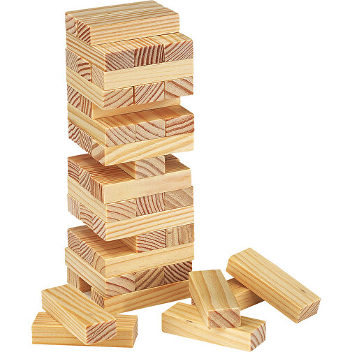 Wackelturm HIGH-RISE , holz, Holz, 16,00cm x 5,00cm x 5,00cm (Länge x Höhe x Breite), Bild 1