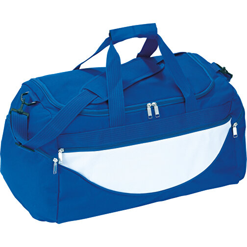 Sporttasche CHAMP , royalblau, weiß, 600D Polyester, 59,00cm x 30,00cm x 31,00cm (Länge x Höhe x Breite), Bild 1