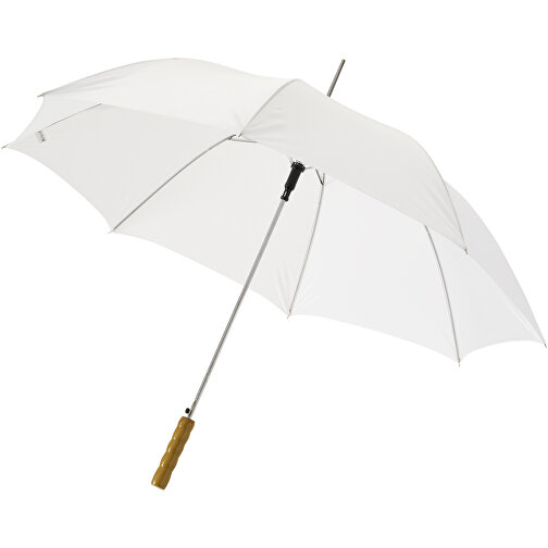 Lisa 23' Automatikregenschirm Mit Holzgriff , weiß, Polyester, 83,00cm (Höhe), Bild 1