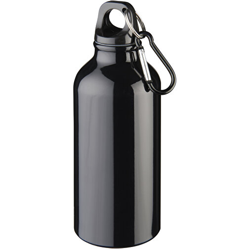 Oregon 400 Ml Aluminium Trinkflasche Mit Karabinerhaken , schwarz, Aluminium, 17,50cm (Höhe), Bild 1