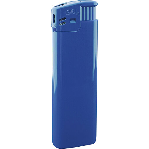 GO Prestige Piezo Feuerzeug , blau, Kunststoff, 8,20cm x 1,00cm x 2,50cm (Länge x Höhe x Breite), Bild 1