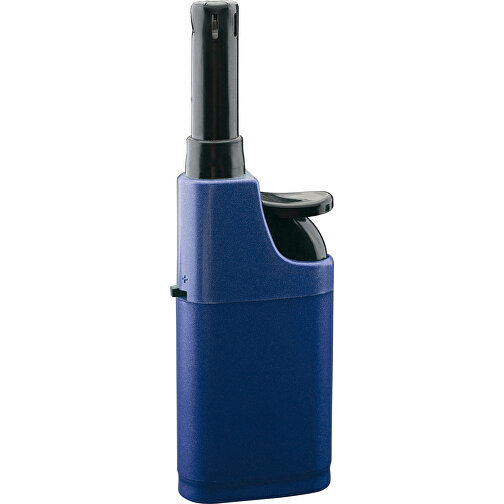 Lux Candle Lite Fixflame Feuerzeug , blau metallic, Kunststoff, 10,50cm x 1,40cm x 3,00cm (Länge x Höhe x Breite), Bild 1