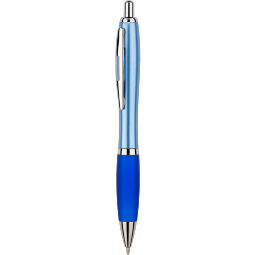 Kugelschreiber Santiago , Promo Effects, blau metallic, Kunststoff, 14,00cm (Länge), Bild 1