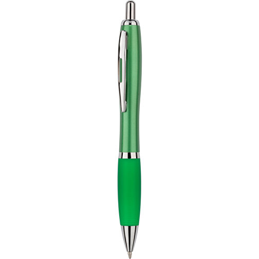 Kugelschreiber Santiago , Promo Effects, grün metallic, Kunststoff, 14,00cm (Länge), Bild 1