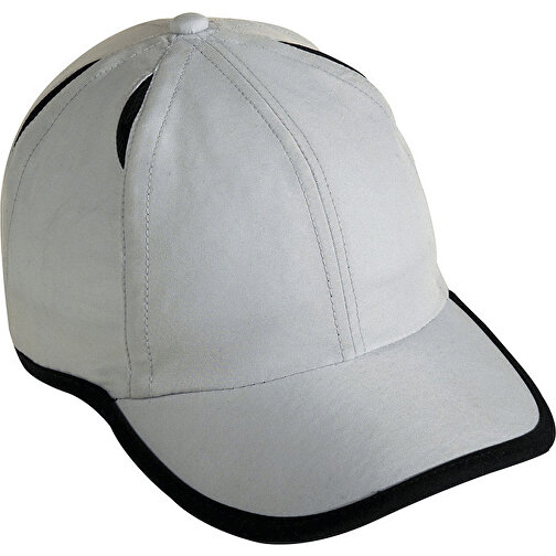 6 Panel Micro-Edge Sports Cap , Myrtle Beach, light-grau/schwarz, 100% Polyester, one size, , Bild 1