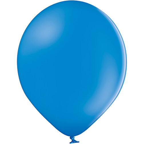 Standardluftballon Ohne Druck , mittelblau, Naturkautschuk, , Bild 1