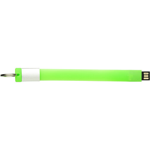 USB-Stick Schlaufe 2.0 4GB , Promo Effects MB , grün MB , 4 GB , Kunststoff MB , 3 - 10 MB/s MB , 12,10cm x 1,65cm (Länge x Breite), Bild 2