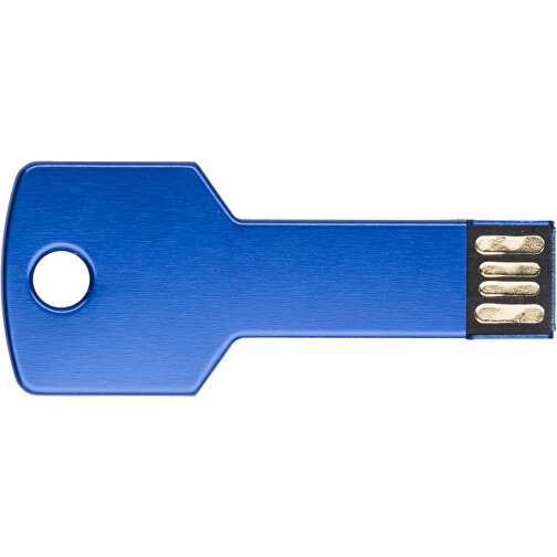 USB-Stick Schlüssel 2.0 32GB , Promo Effects MB , blau MB , 32 GB , Metall MB , 3 - 10 MB/s MB , 5,70cm x 2,40cm (Länge x Breite), Bild 1