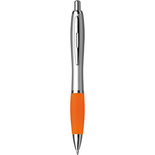 Kugelschreiber Aus Kunststoff Cardiff , orange, ABS, Plastik, AS, Stahl, 14,00cm (Höhe), Bild 1