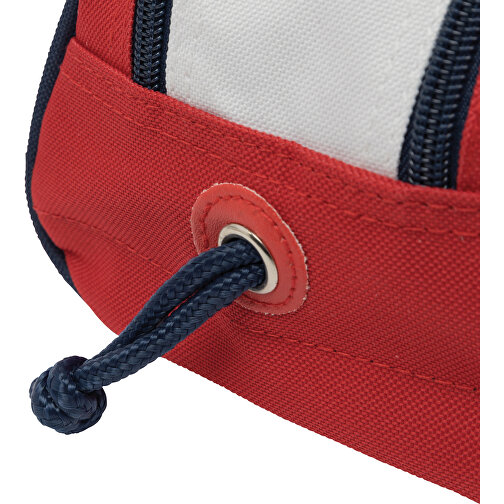 Kulturtasche MARINA WASH , blau, rot, weiß, 600D Polyester, 27,00cm x 14,50cm x 16,00cm (Länge x Höhe x Breite), Bild 6