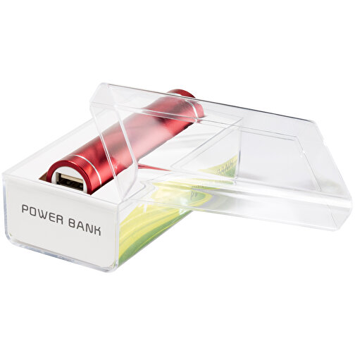 Power Bank Natascha Mit Verpackung , Promo Effects, rot, Aluminium, 9,20cm x 2,20cm x 2,20cm (Länge x Höhe x Breite), Bild 7