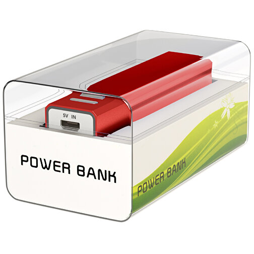 Power Bank Chantal Mit Kristall Box , Promo Effects, rot, Aluminium, 9,40cm x 2,20cm x 2,10cm (Länge x Höhe x Breite), Bild 5