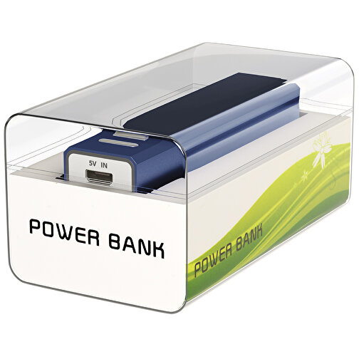 Power Bank Chantal Mit Kristall Box , Promo Effects, dunkelblau, Aluminium, 9,40cm x 2,10cm x 2,10cm (Länge x Höhe x Breite), Bild 5