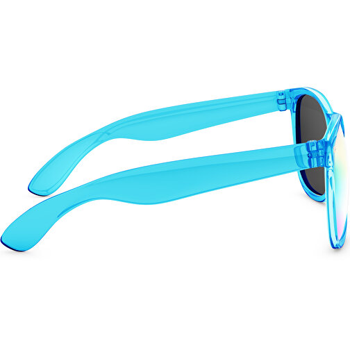 SunShine Mirror Transparent - UV 400 , Promo Effects, verspiegelt hellblau transparent, Rahmen aus Polycarbonat und Glass aus AC, 14,50cm x 4,80cm x 15,00cm (Länge x Höhe x Breite), Bild 5