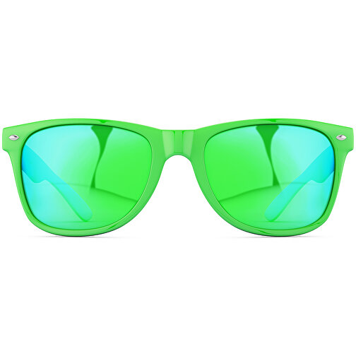 SunShine Mirror Glänzend - UV 400 , Promo Effects, verspiegelt grün glänzend, Rahmen aus Polycarbonat und Glass aus AC, 14,50cm x 4,80cm x 15,00cm (Länge x Höhe x Breite), Bild 6