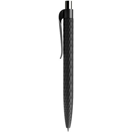 Prodir QS01 PRP Push Kugelschreiber , Prodir, schwarz/silber poliert, Kunststoff/Metall, 14,10cm x 1,60cm (Länge x Breite), Bild 2