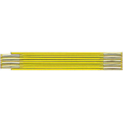 Holzzollstock 2 M , gelb, Buchenholz, 23,50cm x 1,60cm x 3,60cm (Länge x Höhe x Breite), Bild 1
