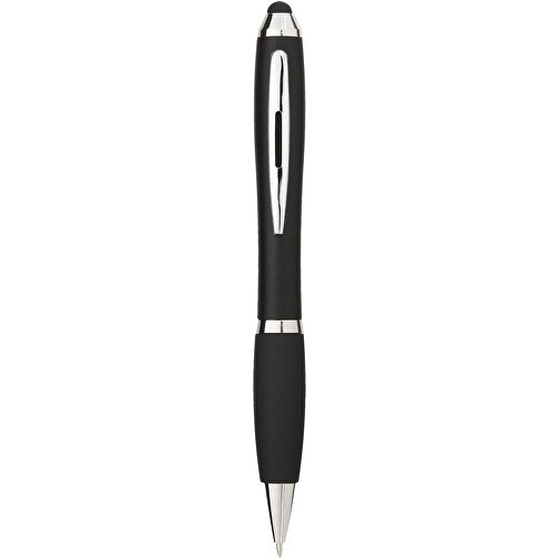 Nash Stylus Kugelschreiber Farbig Mit Schwarzem Griff , schwarz / schwarz, ABS Kunststoff, 13,70cm (Höhe), Bild 1
