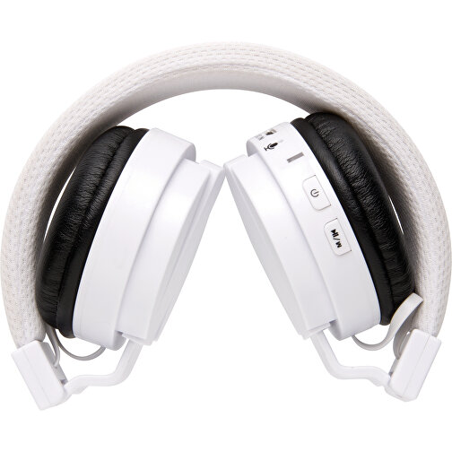 Faltbarer Wireless Kopfhörer, Weiß , weiß, ABS, 14,50cm x 17,50cm (Länge x Höhe), Bild 4