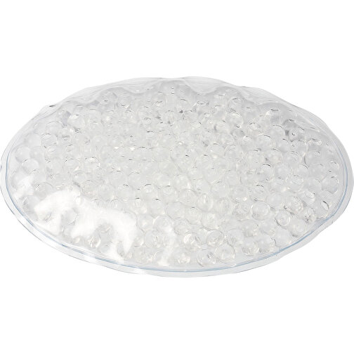 Kühl-/Wärmekissen 'Bead' Oval , transparent, Kunststoff, 11,00cm x 2,00cm x 8,00cm (Länge x Höhe x Breite), Bild 1