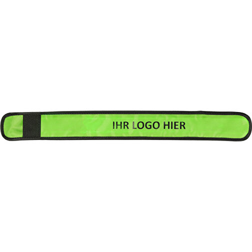 LED Snap Band , Promo Effects, grün, Polyester/Kunststoff, 35,00cm x 0,20cm x 4,00cm (Länge x Höhe x Breite), Bild 1