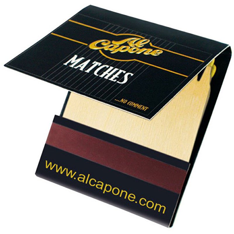 Boîte d'allumettes 5,5 x 2,3 x 7 cm (blanc / jaune, Bois, carton, 4g) comme  goodies publicitaires Sur
