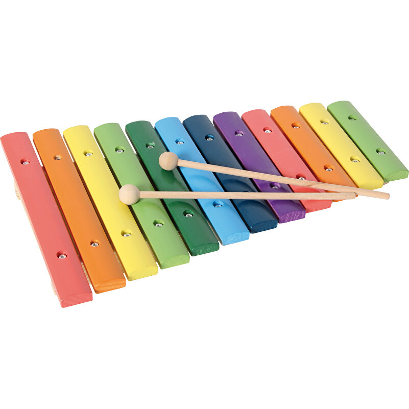 Xylophone en bois multicolore, 12 notes (389g) comme objets